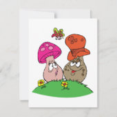 Cartoon Pilze Einladungen (Vorderseite)