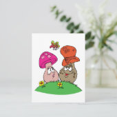 Cartoon Pilze Einladungen (Stehend Vorderseite)