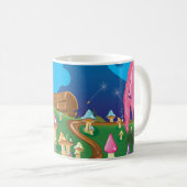 Cartoon Pilze in einer Wiese Kaffeetasse (VorderseiteRechts)