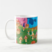 Cartoon Pilze in einer Wiese Kaffeetasse (Links)