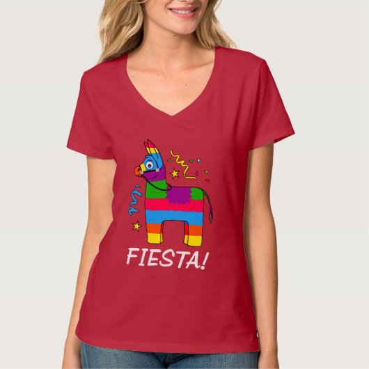 Cartoon Piñata Fiesta! T-Shirt (Vorderseite)