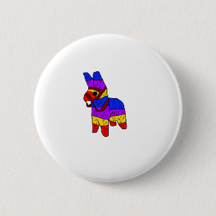 Cartoon Piñata für eine Fiesta in Mexiko Button
