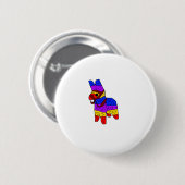 Cartoon Piñata für eine Fiesta in Mexiko Button (Vorne & Hinten)