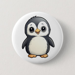 Cartoon Pinguin-Abbildung Button