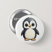 Cartoon Pinguin-Abbildung Button (Vorne & Hinten)
