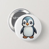 Cartoon Pinguin-Abbildung Button (Vorne & Hinten)