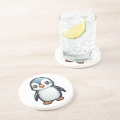 Cartoon Pinguin-Abbildung Getränkeuntersetzer (Seite)