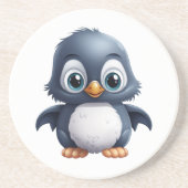 Cartoon Pinguin-Abbildung Getränkeuntersetzer (Vorne)