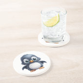 Cartoon Pinguin-Abbildung Getränkeuntersetzer (Seite)