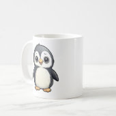 Cartoon Pinguin-Abbildung Kaffeetasse (Vorderseite Links)