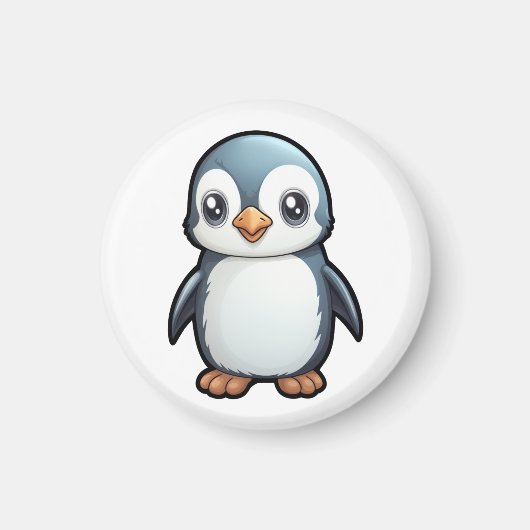 Cartoon Pinguin-Abbildung Magnet (Vorne)
