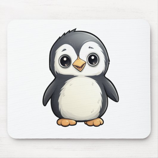 Cartoon Pinguin-Abbildung Mousepad (Vorne)