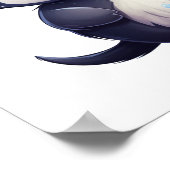 Cartoon Pinguin-Abbildung Poster (Ecke)