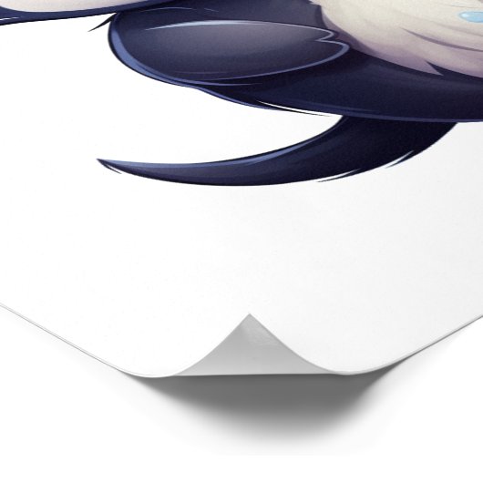 Cartoon Pinguin-Abbildung Poster (Ecke)