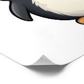 Cartoon Pinguin-Abbildung Poster (Ecke)