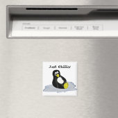 Cartoon-Pinguin auf Eis Magnet (In Situ (Geschirrspüler))