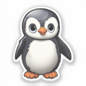 Cartoon Pinguin Aufkleber (Vorderseite)