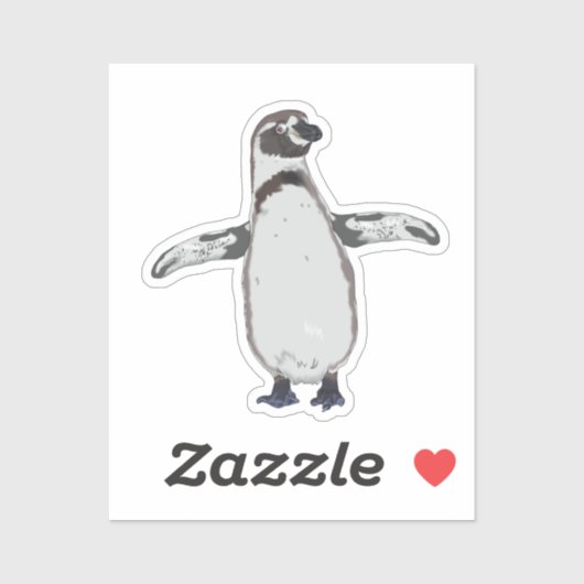 Cartoon Pinguin Aufkleber (Blatt)