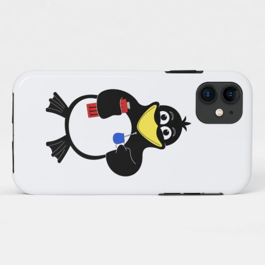 Cartoon Pinguin Case-Mate iPhone Hülle (Rückseite (Horizontal))