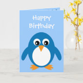 Cartoon Pinguin Geburtstagskarte Karte (Gelbe Blume)