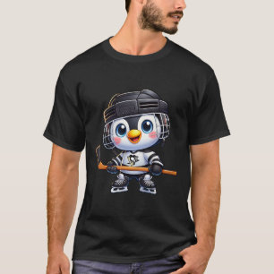 Cartoon-Pinguin-Hockeyspieler Eishockey T-Shirt