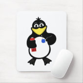 Cartoon Pinguin Mousepad (Mit Mouse)