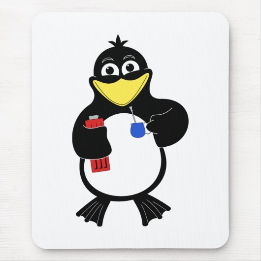 Cartoon Pinguin Mousepad (Vorne)