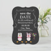 Cartoon Pinguin Save the Date (Stehend Vorderseite)