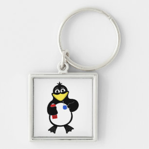 Cartoon Pinguin Schlüsselanhänger