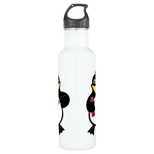 Cartoon Pinguin Trinkflasche (Vorderseite)