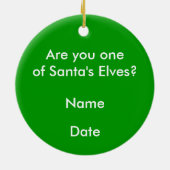 Cartoon Pinguin und Leprechaun Keramik Ornament (Hinten)