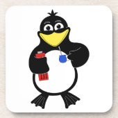 Cartoon Pinguin Untersetzer (Vorderseite)