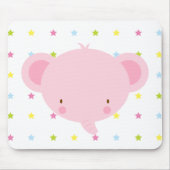 Cartoon Pink Elephant Mousepad (Vorne)