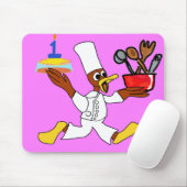 Cartoon Pink Popcorn Anime Mousepad (Mit Mouse)