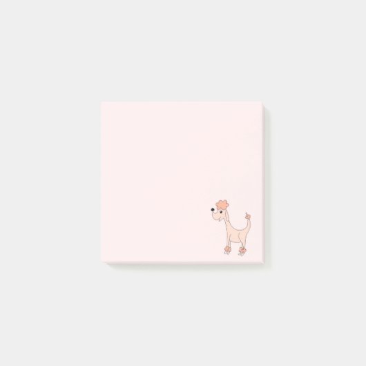 Cartoon Pink Posh Paws rosa Post-it Klebezettel (Vorderseite)