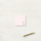 Cartoon Pink Posh Paws rosa Post-it Klebezettel (Auf Schreibtisch)