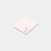 Cartoon Pink Posh Paws rosa Post-it Klebezettel (angewinkelt)