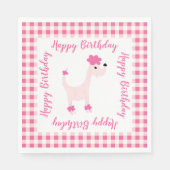 Cartoon Pink Posh Paws rosa Serviette (Vorderseite)