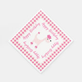 Cartoon Pink Posh Paws rosa Serviette (Ecke)