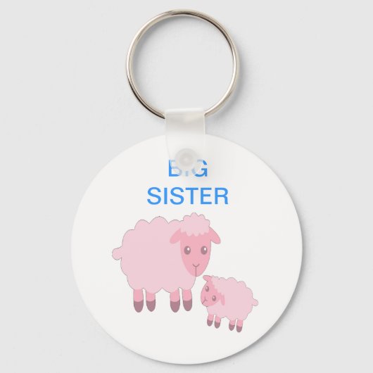 Cartoon Pink Sheep Schlüsselanhänger (Vorderseite)