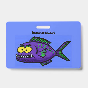 Cartoon Piranha Ausweis