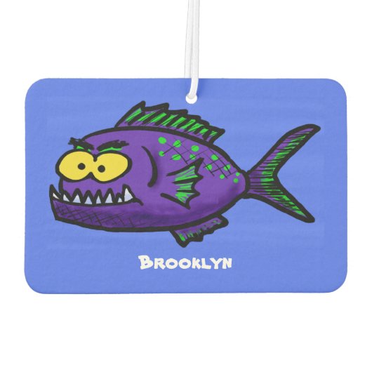 Cartoon Piranha Autolufterfrischer (Rückseite)