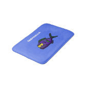 Cartoon Piranha Badematte (Schrägansicht)