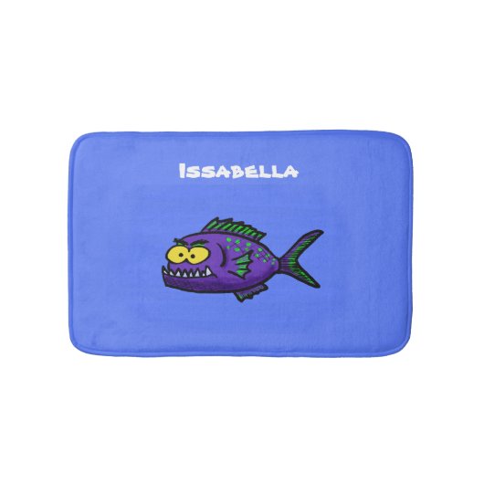 Cartoon Piranha Badematte (Vorderseite)