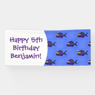 Cartoon Piranha Banner