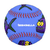Cartoon Piranha Baseball (Rückseite)