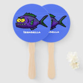 Cartoon Piranha Fächer (Vorne und Hinten)