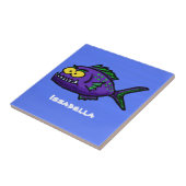 Cartoon Piranha Fliese (Seite)