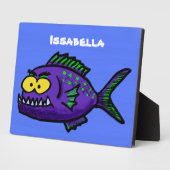 Cartoon Piranha Fotoplatte (Seite)