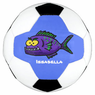 Cartoon Piranha Fußball